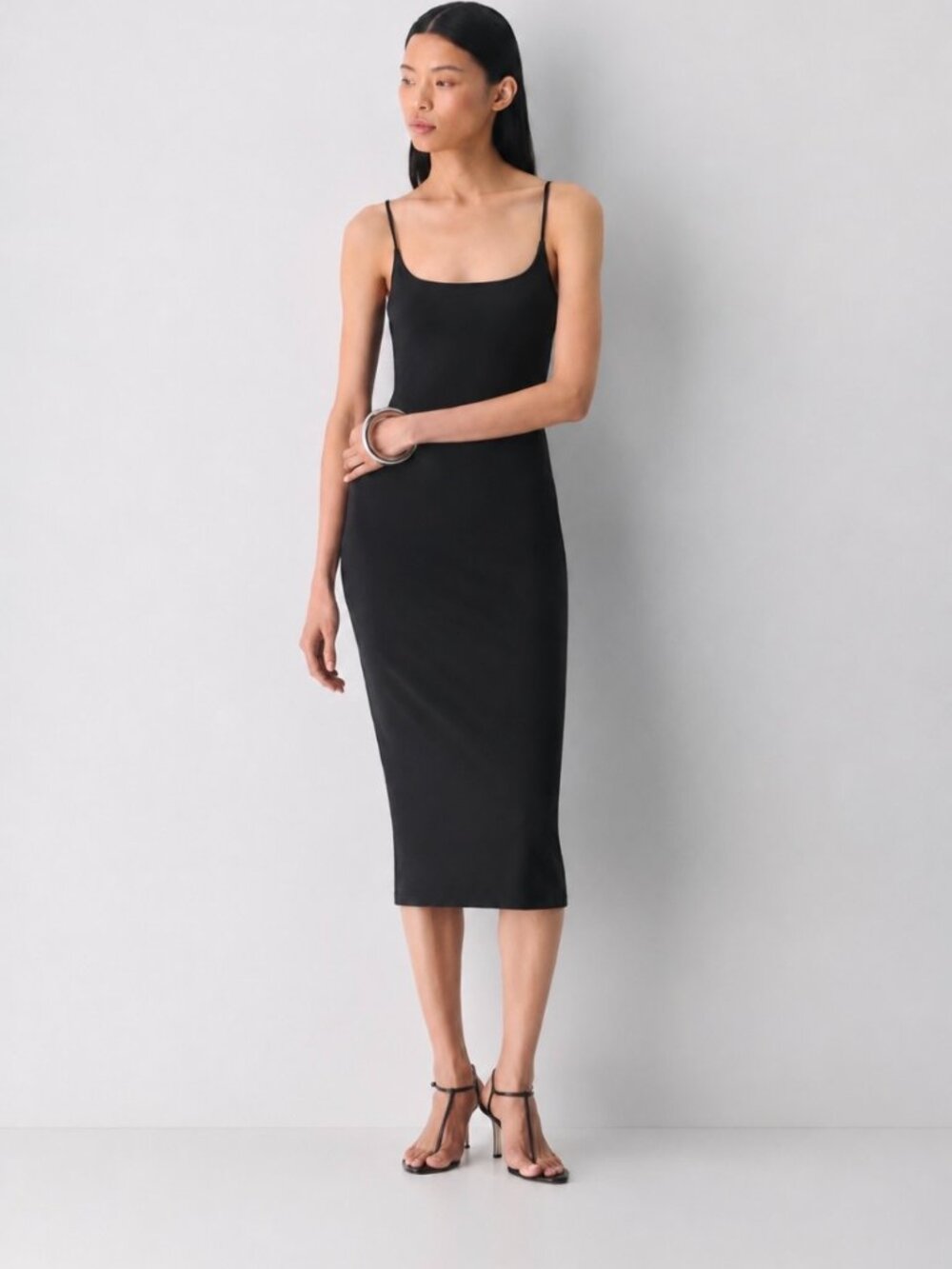 ARITZIA/WILFRED FREE CONTOUR MIDI CAMI DRESS, NWOT, LIKE NEW, SZ M